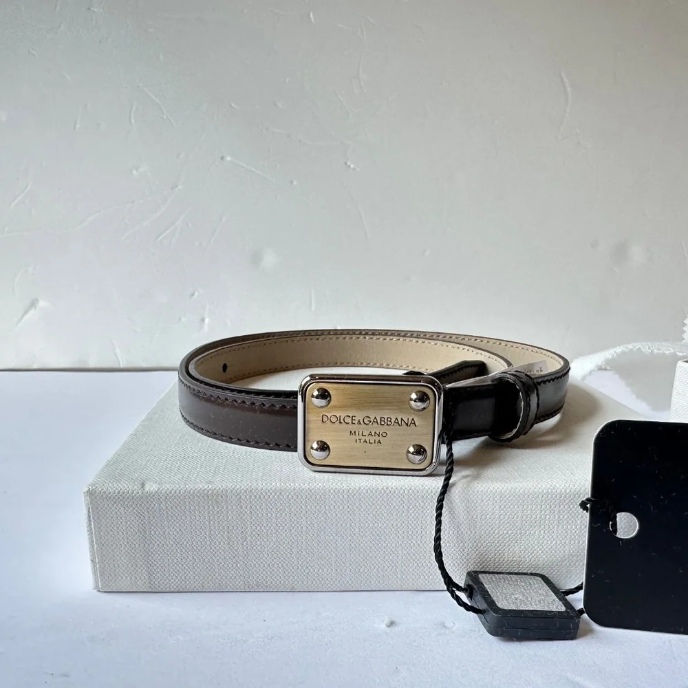 Dolce&Gabbana leather belt logo buckle size S 57cm